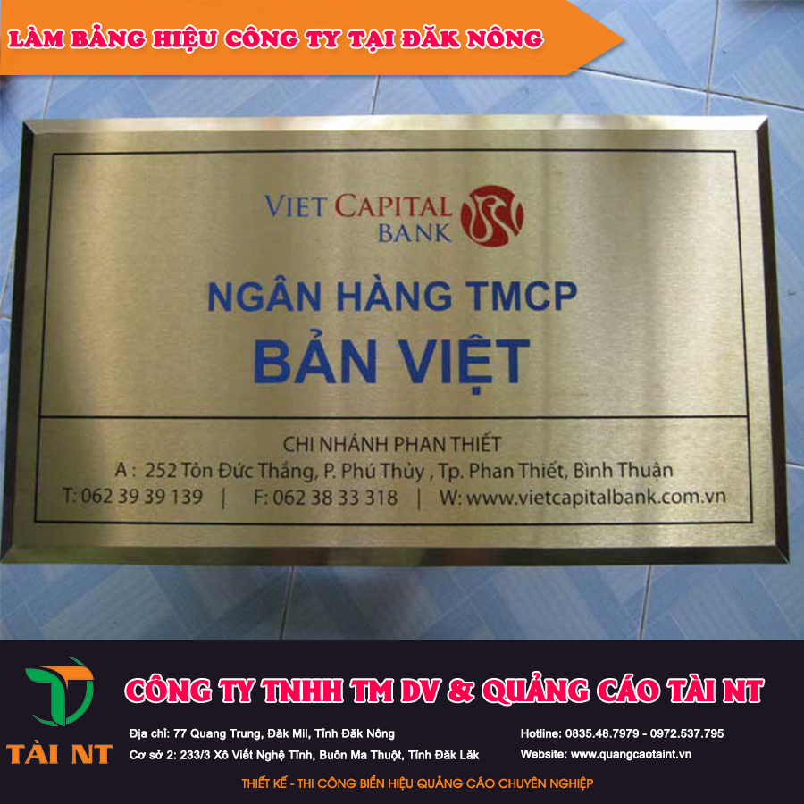 Làm bảng hiệu công ty tại Đăk Nông