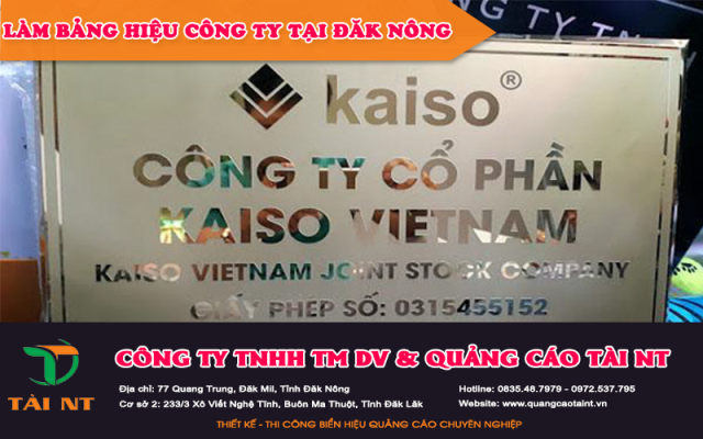 Làm bảng hiệu công ty tại Đăk Nông
