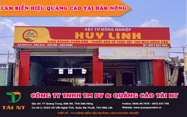 Làm biển hiệu quảng cáo tại Đăk Nông